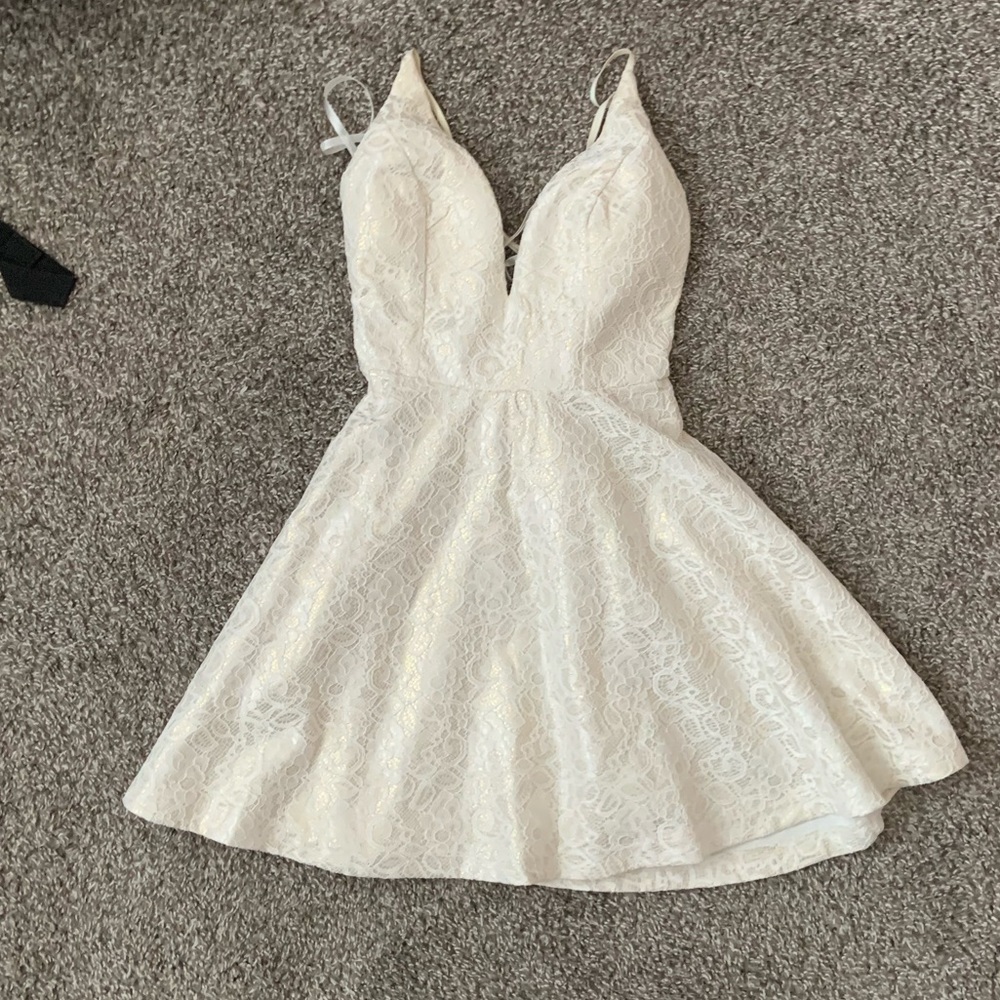 White mini dress